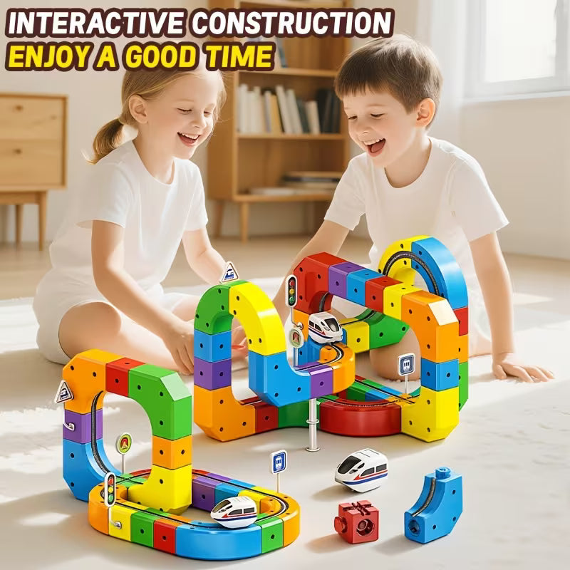 Creative 3D Magic Track Train Set – Gravity Puzzle Track Builder with Electric Car & STEM Learning Fun